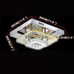 Křišťálová stropní svítidla pro zapuštěnou montáž čirá nebo jantarová K9 pro vnitřní CE