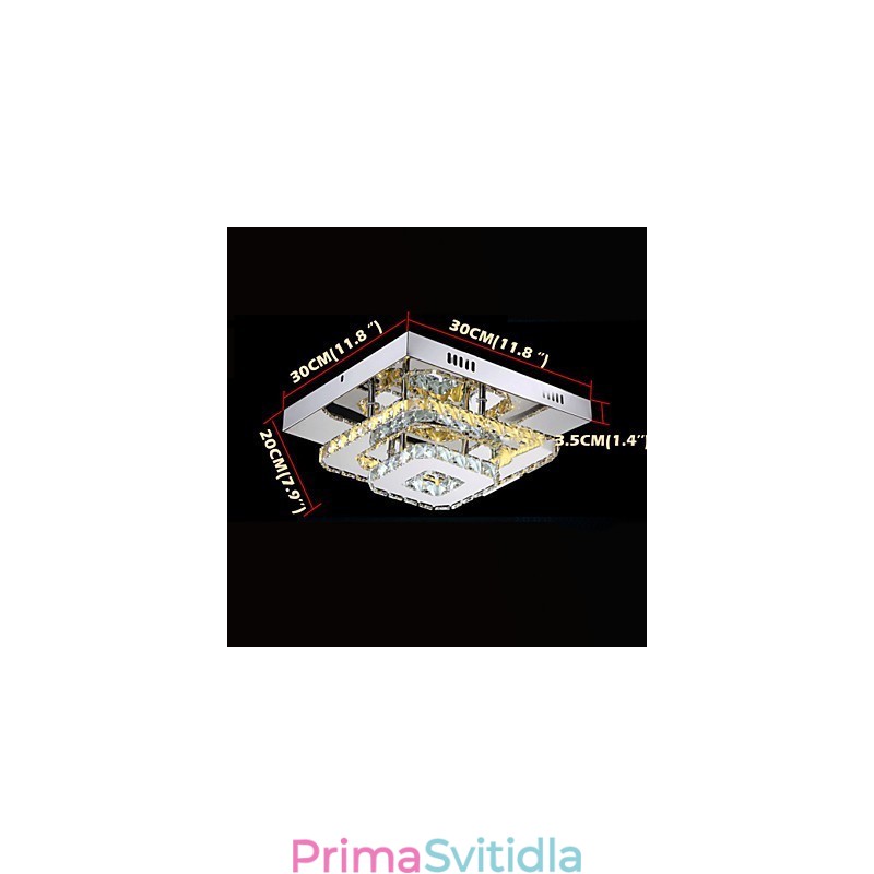 Křišťálová stropní svítidla pro zapuštěnou montáž čirá nebo jantarová K9 pro vnitřní CE