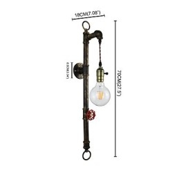 Nástěnné světlo Nástěnné svítidla Nástěnné železo Nástěnná lampa Němá černá lampa se světelným mečem na zdi