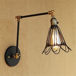 Rustic Lodge Country Retro Malba pro Mini Style Swing Arm Ambient Light Swing