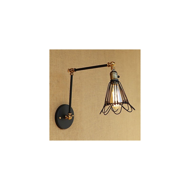 Rustic Lodge Country Retro Malba pro Mini Style Swing Arm Ambient Light Swing