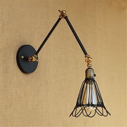 Rustic Lodge Country Retro Malba pro Mini Style Swing Arm Ambient Light Swing