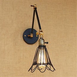 Rustic Lodge Country Retro Malba pro Mini Style Swing Arm Ambient Light Swing