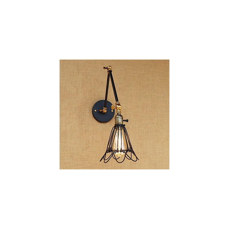 Rustic Lodge Country Retro Malba pro Mini Style Swing Arm Ambient Light Swing