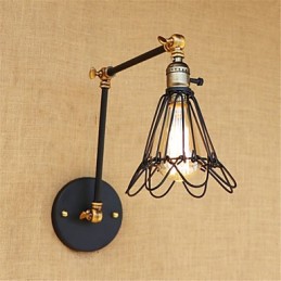 Rustic Lodge Country Retro Malba pro Mini Style Swing Arm Ambient Light Swing