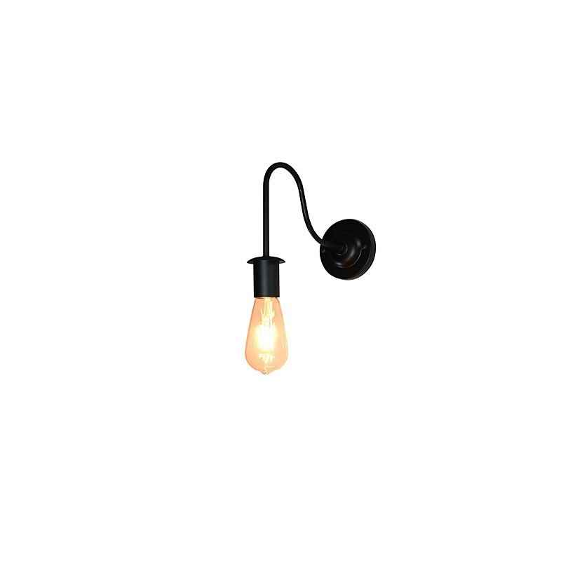 Nástěnné svítidla Nástěnné železo Nástěnná lampa Němý černý světelný meč lampa na zdi