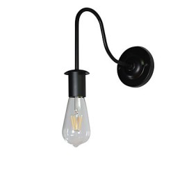 Nástěnné svítidla Nástěnné železo Nástěnná lampa Němý černý světelný meč lampa na zdi