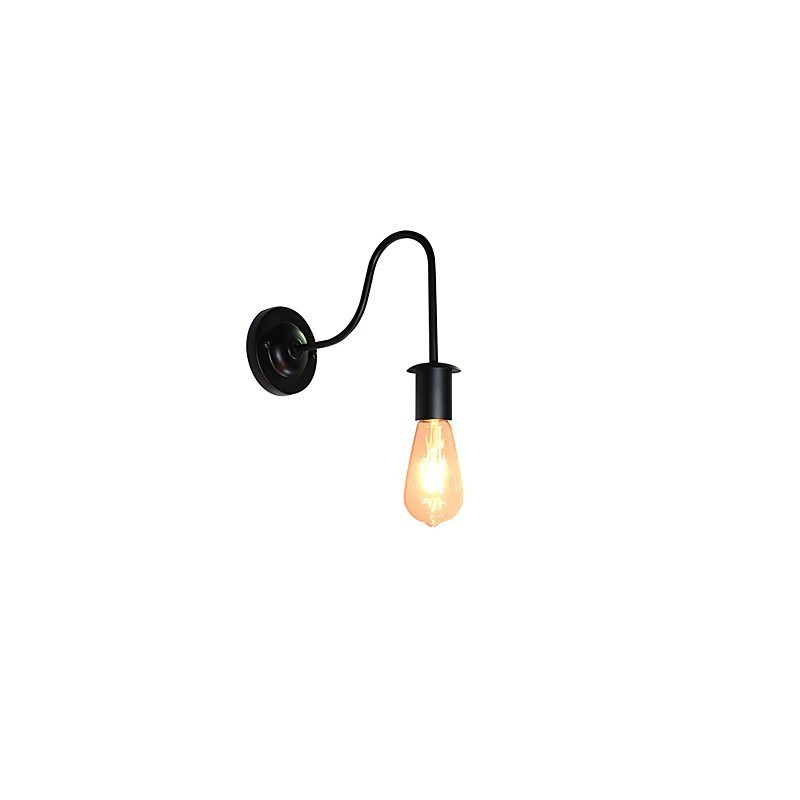 Nástěnné svítidla Nástěnné železo Nástěnná lampa Němý černý světelný meč lampa na zdi