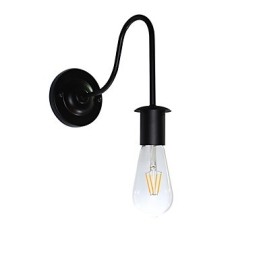 Nástěnné svítidla Nástěnné železo Nástěnná lampa Němý černý světelný meč lampa na zdi