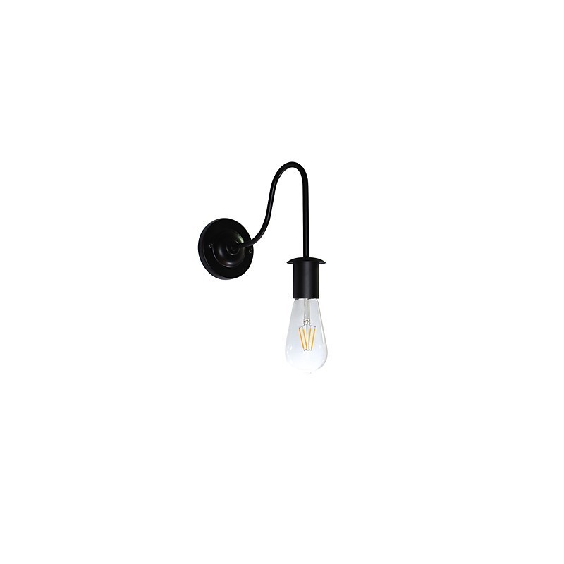 Nástěnné svítidla Nástěnné železo Nástěnná lampa Němý černý světelný meč lampa na zdi