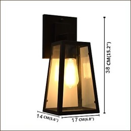 Nástěnné světlo Nástěnné svítidla Nástěnné železo Nástěnná lampa Němá černá lampa se světelným mečem na zdi