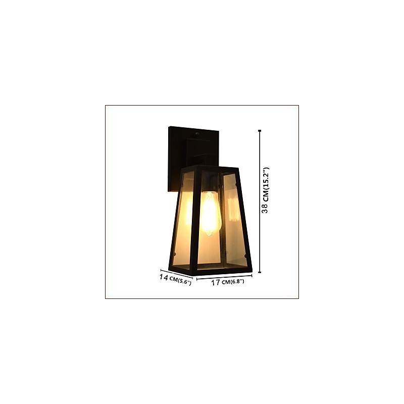 Nástěnné světlo Nástěnné svítidla Nástěnné železo Nástěnná lampa Němá černá lampa se světelným mečem na zdi