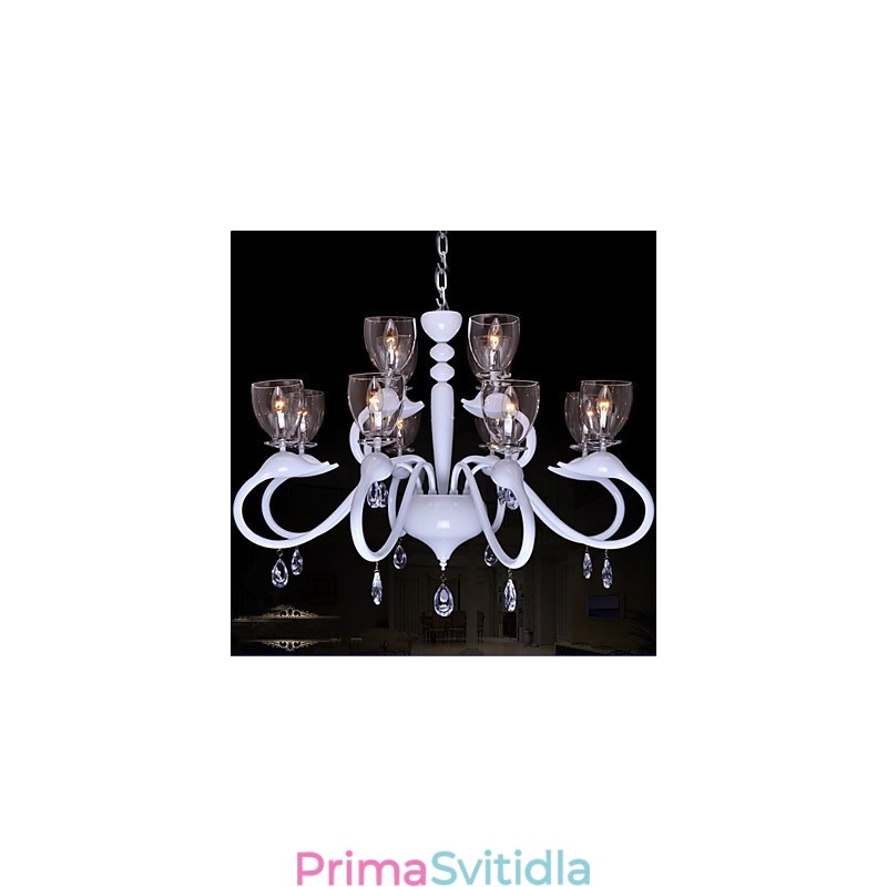Křišťálové svítidlo v evropském stylu Individuality Creative Swan 12 Light Lustr