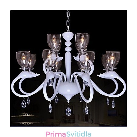 Křišťálové svítidlo v evropském stylu Individuality Creative Swan 12 Light Lustr Křišťálové svítidlo v evropském stylu Individuality Creative Swan 12 Light Lustr