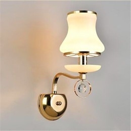 Moderní moderní galvanicky pokovená funkce pro nástěnná svítidla ve stylu Crystal Mini s okolním světlem