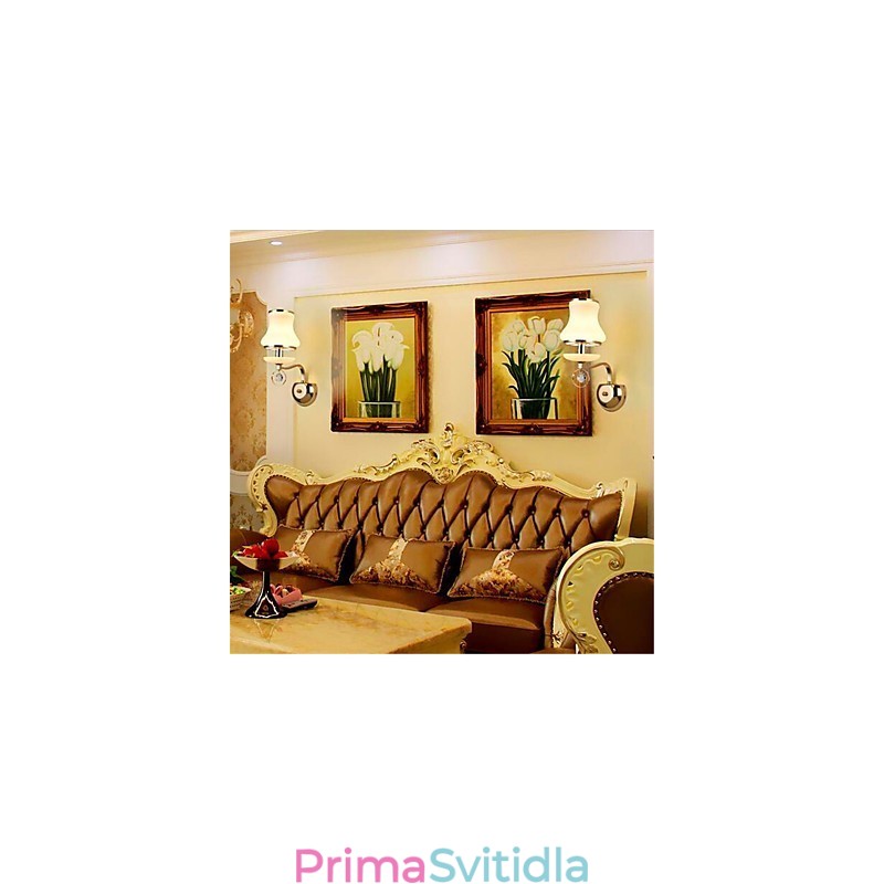 Moderní moderní galvanicky pokovená funkce pro nástěnná svítidla ve stylu Crystal Mini s okolním světlem