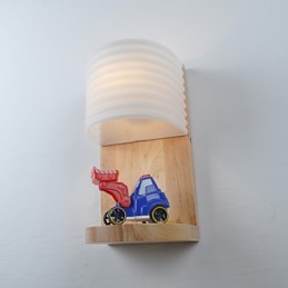 Jednoduchá nástěnná lampa Noční stolní lampa se skleněným stínidlem a masivním dřevem do ložnice Komoda Obývací pokoj Dětský pokoj Kolej Konferenční stolek Knihovny