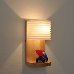 Jednoduchá nástěnná lampa Noční stolní lampa se skleněným stínidlem a masivním dřevem do ložnice Komoda Obývací pokoj Dětský pokoj Kolej Konferenční stolek Knihovny