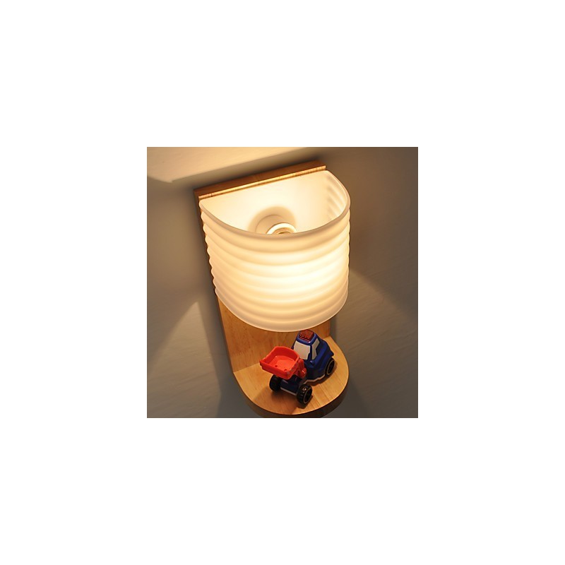 Jednoduchá nástěnná lampa Noční stolní lampa se skleněným stínidlem a masivním dřevem do ložnice Komoda Obývací pokoj Dětský pokoj Kolej Konferenční stolek Knihovny