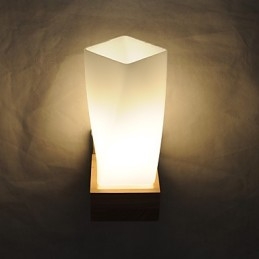 Jednoduchá nástěnná lampa Noční stolní lampa se skleněným stínidlem a masivním dřevem do ložnice Komoda Obývací pokoj Dětský pokoj Kolej Konferenční stolek Knihovny