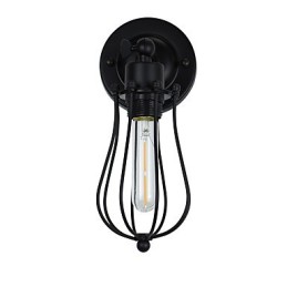 Malovaná ocelová nástěnná lampa němá černá americká káva dekorace retro nástěnná lampa světelný meč na zdi