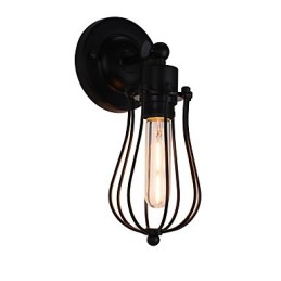 Malovaná ocelová nástěnná lampa němá černá americká káva dekorace retro nástěnná lampa světelný meč na zdi