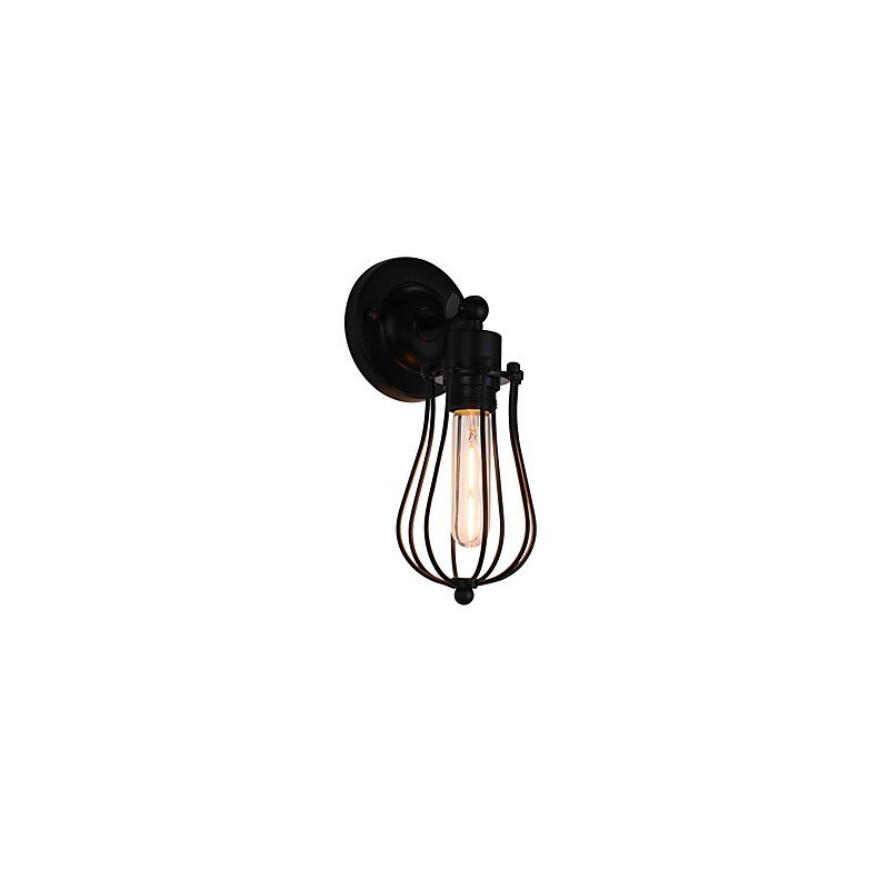 Malovaná ocelová nástěnná lampa němá černá americká káva dekorace retro nástěnná lampa světelný meč na zdi