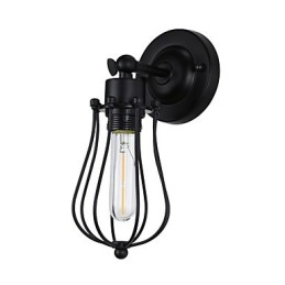 Malovaná ocelová nástěnná lampa němá černá americká káva dekorace retro nástěnná lampa světelný meč na zdi