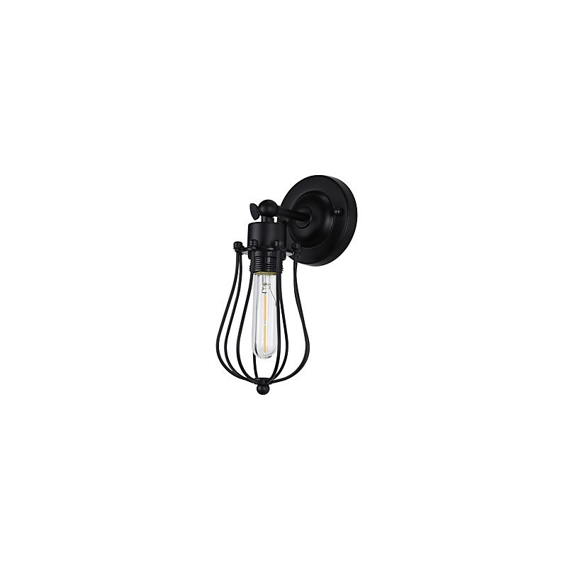 Malovaná ocelová nástěnná lampa němá černá americká káva dekorace retro nástěnná lampa světelný meč na zdi