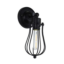 Malovaná ocelová nástěnná lampa němá černá americká káva dekorace retro nástěnná lampa světelný meč na zdi