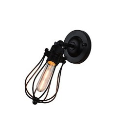 Malovaná ocelová nástěnná lampa němá černá americká káva dekorace retro nástěnná lampa světelný meč na zdi