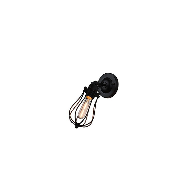 Malovaná ocelová nástěnná lampa němá černá americká káva dekorace retro nástěnná lampa světelný meč na zdi
