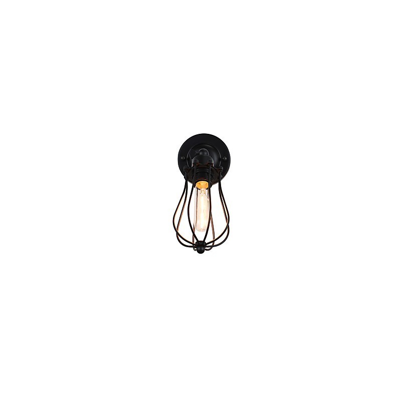 Malovaná ocelová nástěnná lampa němá černá americká káva dekorace retro nástěnná lampa světelný meč na zdi
