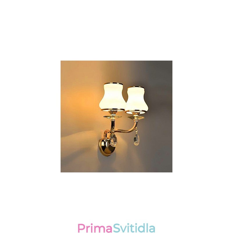 Moderní moderní galvanicky pokovená nástěnná svítidla ve stylu Crystal Mini