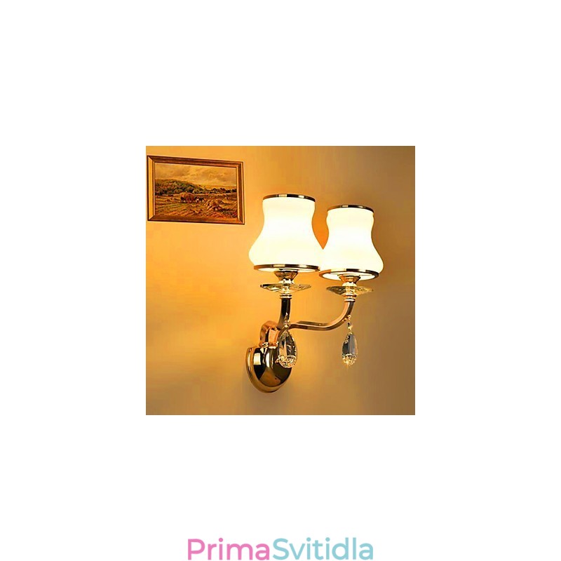 Moderní moderní galvanicky pokovená nástěnná svítidla ve stylu Crystal Mini
