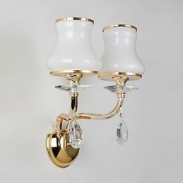 Moderní moderní galvanicky pokovená nástěnná svítidla ve stylu Crystal Mini