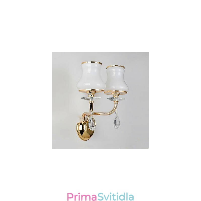 Moderní moderní galvanicky pokovená nástěnná svítidla ve stylu Crystal Mini