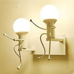 Nástěnná lampa American Country Iron Nástěnná lampa do ložnice Kreativní nástěnná lampa do teplé uličky Villain