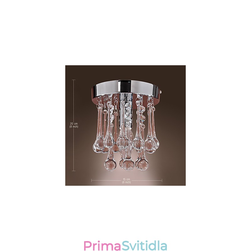 Moderní, moderní, křišťálový Mini styl Chrome zapuštěný držák
