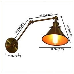 Nástěnné světlo Nástěnné svítidla Nástěnné železo Nástěnná lampa Němá černá lampa se světelným mečem na zdi