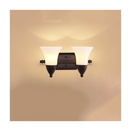 Rustic Lodge Black Oxide Finish Funkce pro ochranu očí Nástěnné svítidlo s okolním světlem Rustic Lodge Black Oxide Finish Funkce pro ochranu očí Nástěnné svítidlo s okolním světlem