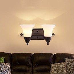 Rustic Lodge Black Oxide Finish Funkce pro ochranu očí Nástěnné svítidlo s okolním světlem