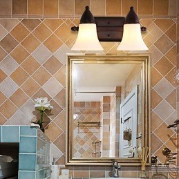 Rustic Lodge Black Oxide Finish Funkce pro ochranu očí Nástěnné svítidlo s okolním světlem