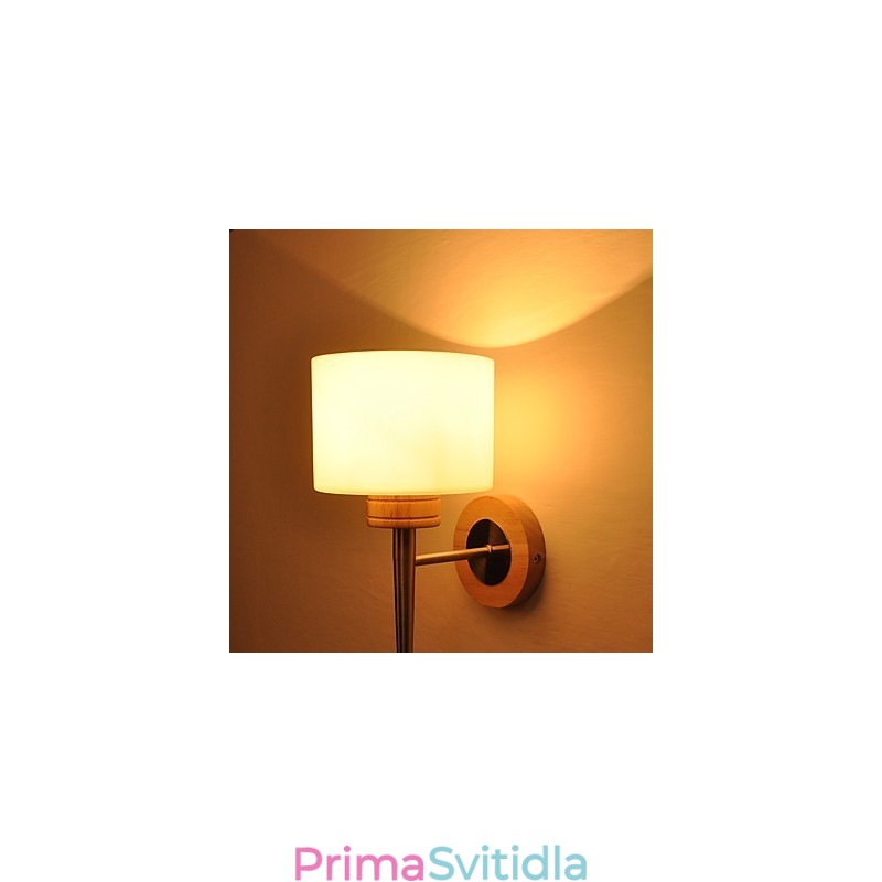 Jednoduchá nástěnná lampa Noční stolní lampa se skleněným stínidlem a masivním dřevem pro komodu do ložnice Obývací pokoj Dětský pokoj