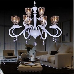 Křišťálové svítidlo v evropském stylu Individuality Creative Swan 12 Light Lustr