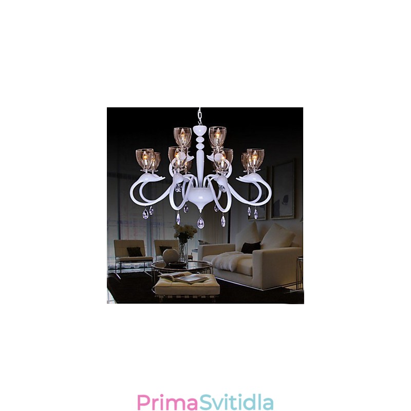 Křišťálové svítidlo v evropském stylu Individuality Creative Swan 12 Light Lustr