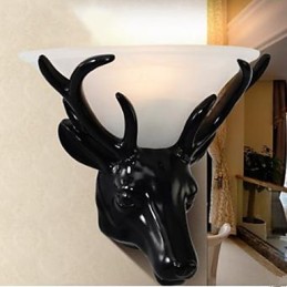Současná a smluvní nástěnná lampa s jelení hlavou Módní kreativní nástěnná lampa do ložnice