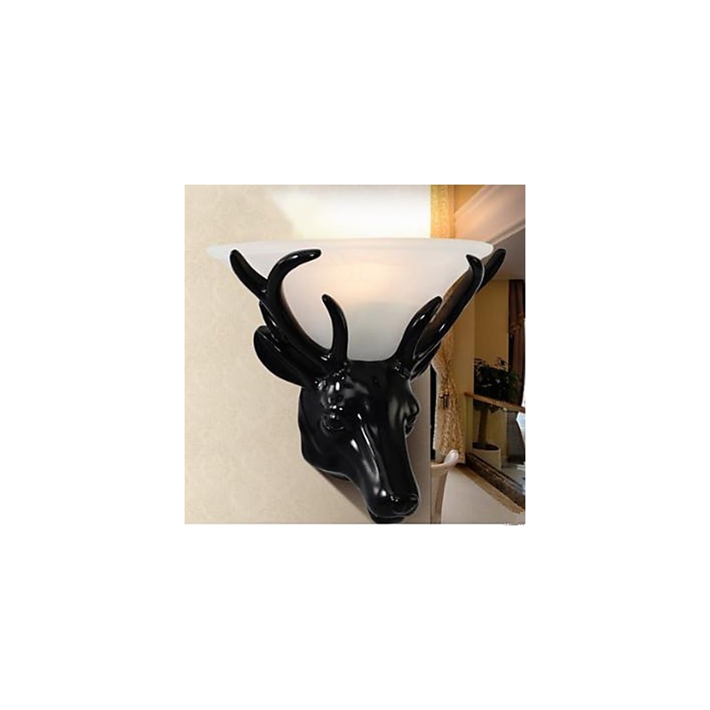 Současná a smluvní nástěnná lampa s jelení hlavou Módní kreativní nástěnná lampa do ložnice