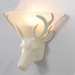 Současná a smluvní nástěnná lampa s jelení hlavou Módní kreativní nástěnná lampa do ložnice