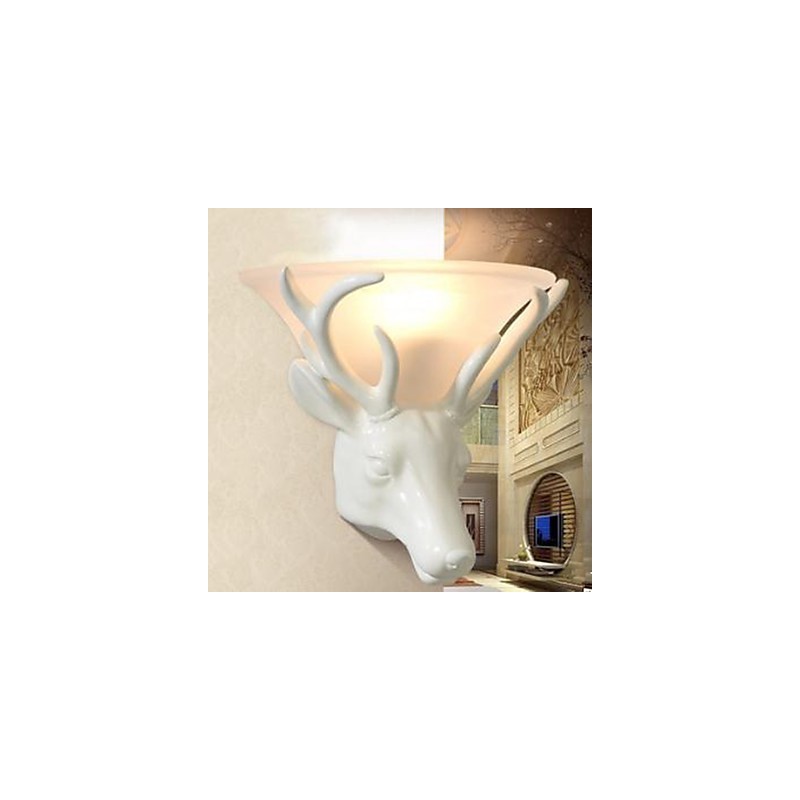 Současná a smluvní nástěnná lampa s jelení hlavou Módní kreativní nástěnná lampa do ložnice